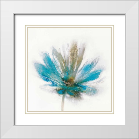 Sorbet Roses White Modern Wood Framed Art Print with Double Matting by Prior, J.P.