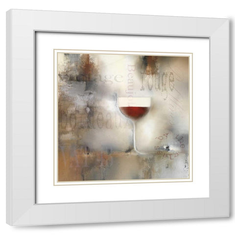 Sea Mist and the Egret White Modern Wood Framed Art Print with Double Matting by Prior, J.P.