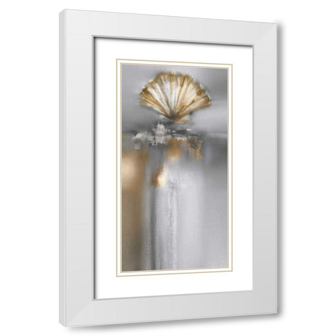 Silver and Gold Treasures I White Modern Wood Framed Art Print with Double Matting by Prior, J.P.