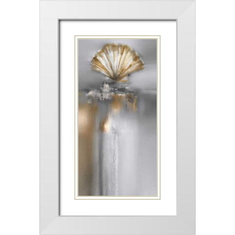 Silver and Gold Treasures I White Modern Wood Framed Art Print with Double Matting by Prior, J.P.