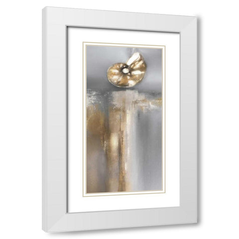 Silver and Gold Treasures II White Modern Wood Framed Art Print with Double Matting by Prior, J.P.