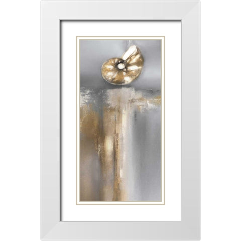 Silver and Gold Treasures II White Modern Wood Framed Art Print with Double Matting by Prior, J.P.
