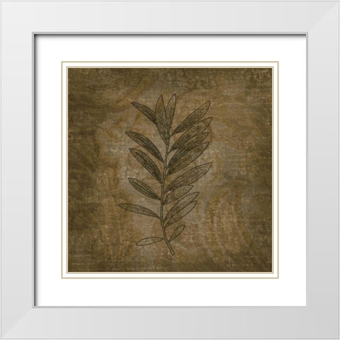 Leaves of Winter White Modern Wood Framed Art Print with Double Matting by Pahl, Janel
