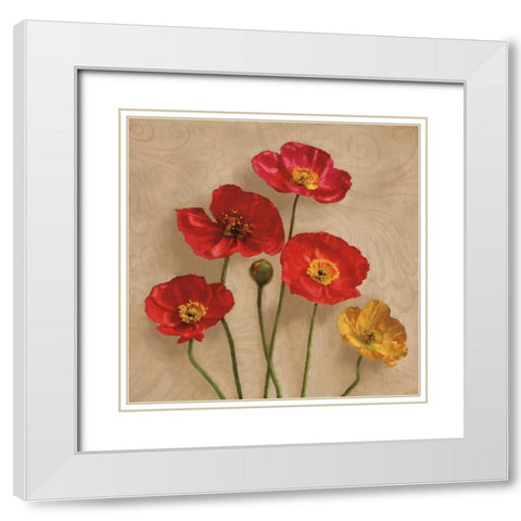 Graceful Spring I White Modern Wood Framed Art Print with Double Matting by Pahl, Janel