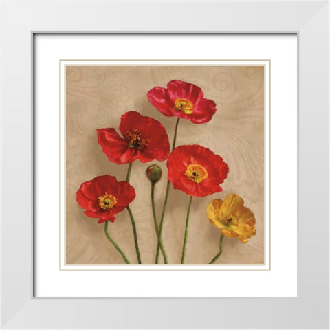 Graceful Spring I White Modern Wood Framed Art Print with Double Matting by Pahl, Janel