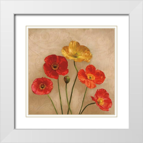 Graceful Spring II White Modern Wood Framed Art Print with Double Matting by Pahl, Janel