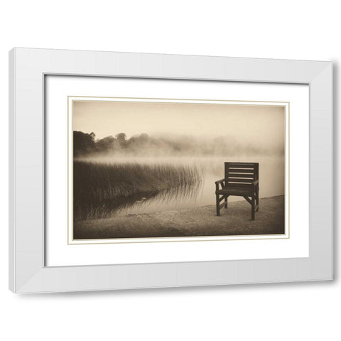 Reflections at Dawn White Modern Wood Framed Art Print with Double Matting by Pahl, Janel