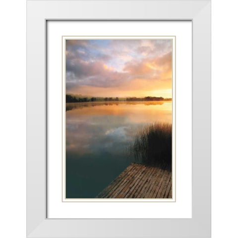 Irish Dawn White Modern Wood Framed Art Print with Double Matting by Pahl, Janel