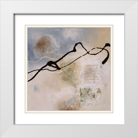 Fragile Lines I White Modern Wood Framed Art Print with Double Matting by Maitland, Laurie