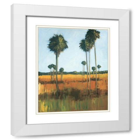Tall Palms I White Modern Wood Framed Art Print with Double Matting by Pulliam, Mark