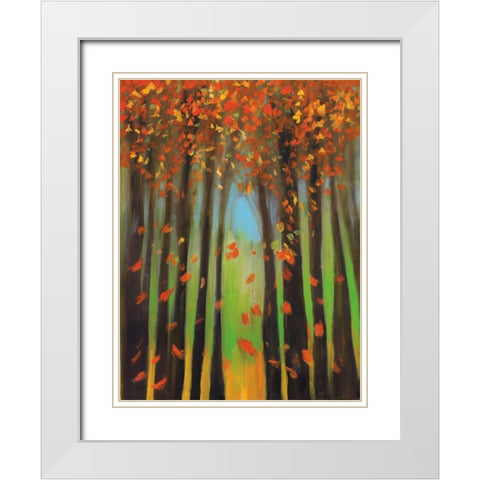 Colors of Fall II White Modern Wood Framed Art Print with Double Matting by Pulliam, Mark