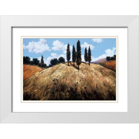 Sentinels White Modern Wood Framed Art Print with Double Matting by Pryce, Martin
