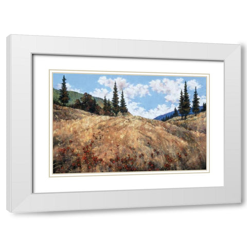 Beyond the Hill White Modern Wood Framed Art Print with Double Matting by Pryce, Martin