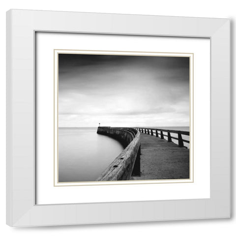 Into the Mist White Modern Wood Framed Art Print with Double Matting by Papiorek, Nina