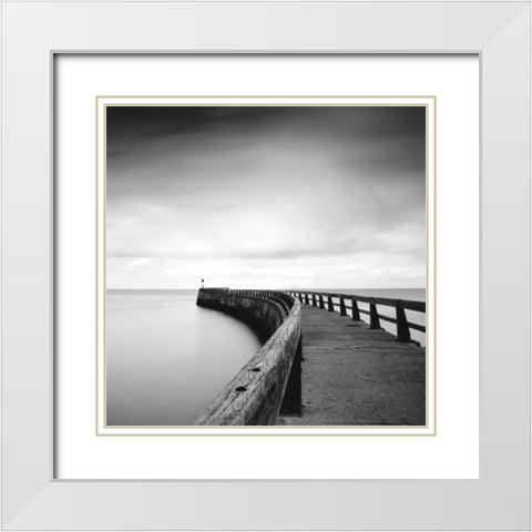 Into the Mist White Modern Wood Framed Art Print with Double Matting by Papiorek, Nina
