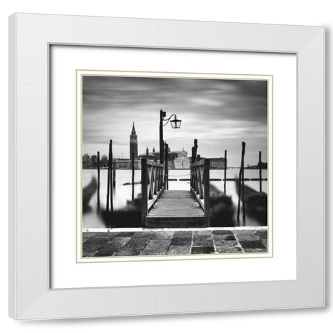 Venice Dream II White Modern Wood Framed Art Print with Double Matting by Papiorek, Nina