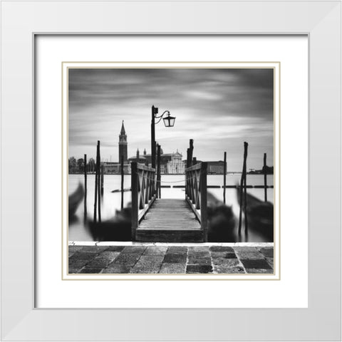 Venice Dream II White Modern Wood Framed Art Print with Double Matting by Papiorek, Nina