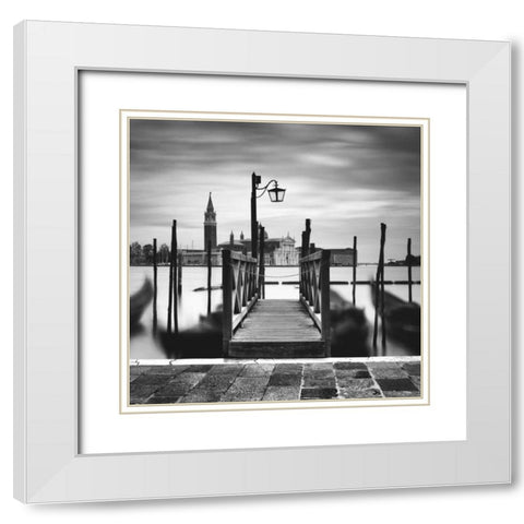 Venice Dream II White Modern Wood Framed Art Print with Double Matting by Papiorek, Nina