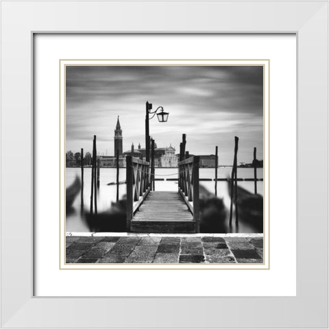 Venice Dream II White Modern Wood Framed Art Print with Double Matting by Papiorek, Nina