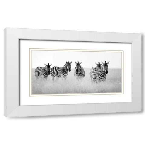 Meeting Place White Modern Wood Framed Art Print with Double Matting by Papiorek, Nina