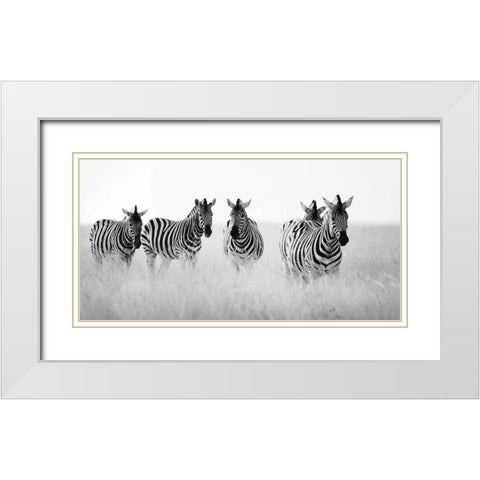 Meeting Place White Modern Wood Framed Art Print with Double Matting by Papiorek, Nina