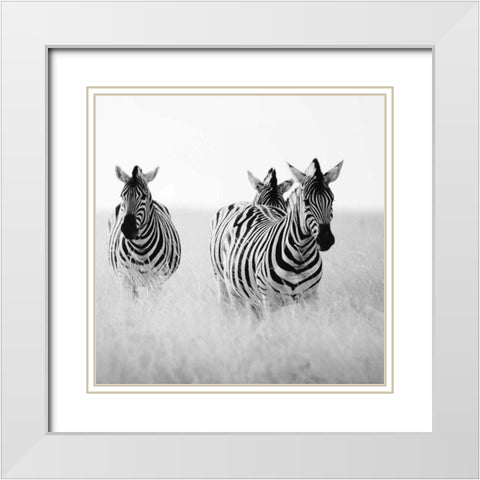 Rendezvous I White Modern Wood Framed Art Print with Double Matting by Papiorek, Nina