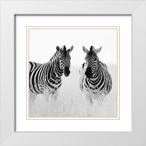 Rendezvous II White Modern Wood Framed Art Print with Double Matting by Papiorek, Nina