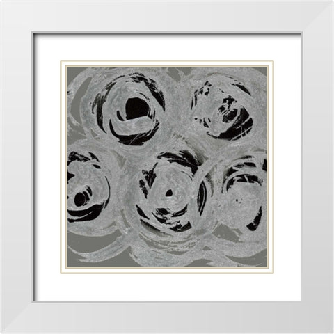 In Motion I White Modern Wood Framed Art Print with Double Matting by Barnes, Natasha