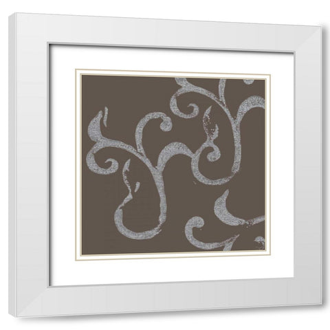 In Motion III White Modern Wood Framed Art Print with Double Matting by Barnes, Natasha