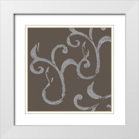 In Motion III White Modern Wood Framed Art Print with Double Matting by Barnes, Natasha
