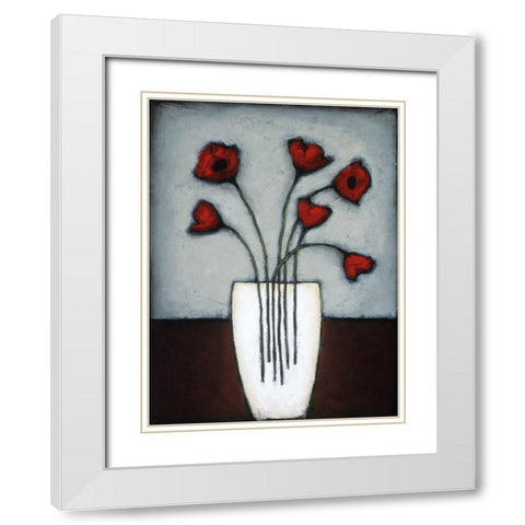 Fire and Ice II White Modern Wood Framed Art Print with Double Matting by Eve