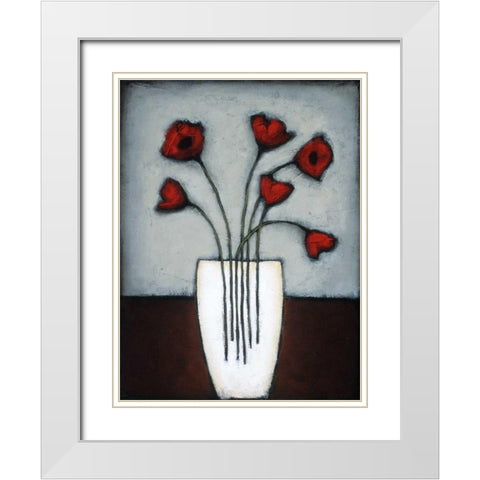Fire and Ice II White Modern Wood Framed Art Print with Double Matting by Eve