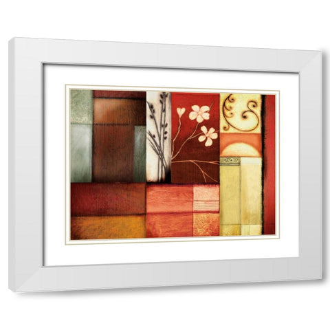 Solace I White Modern Wood Framed Art Print with Double Matting by Leal, Fernando