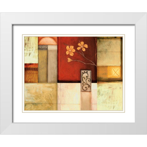 Solace II White Modern Wood Framed Art Print with Double Matting by Leal, Fernando