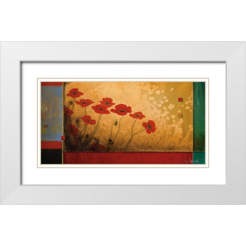 Walking in Eden White Modern Wood Framed Art Print with Double Matting by Li-Leger, Don