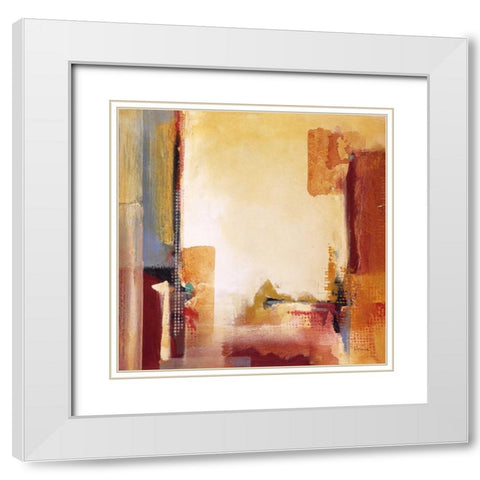Jazz Notes I White Modern Wood Framed Art Print with Double Matting by Li-Leger, Noah