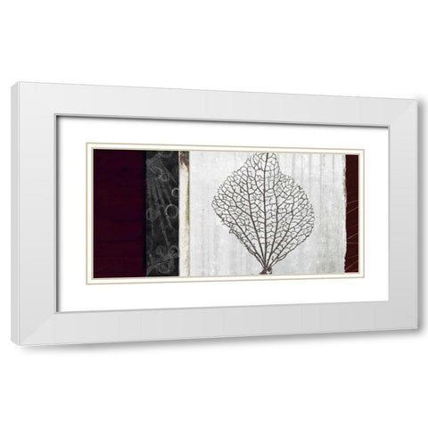 Coral I White Modern Wood Framed Art Print with Double Matting by Li-Leger, Noah
