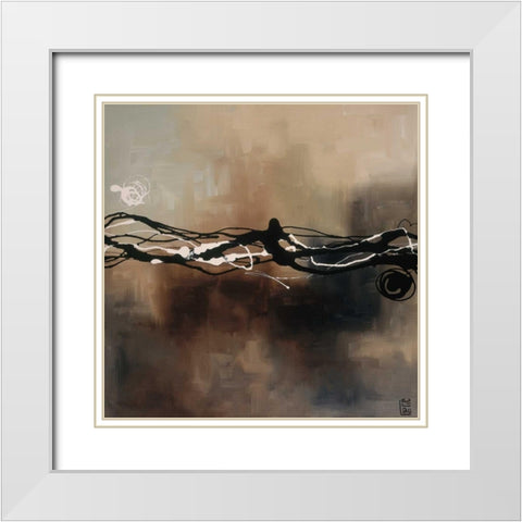 Syncopation III White Modern Wood Framed Art Print with Double Matting by Maitland, Laurie