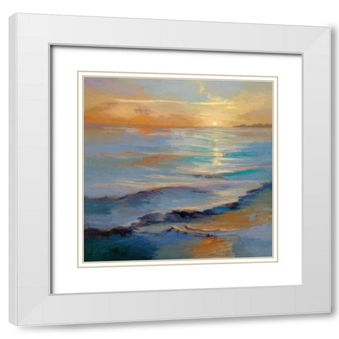Ocean Overture White Modern Wood Framed Art Print with Double Matting by McMurry, Vicki