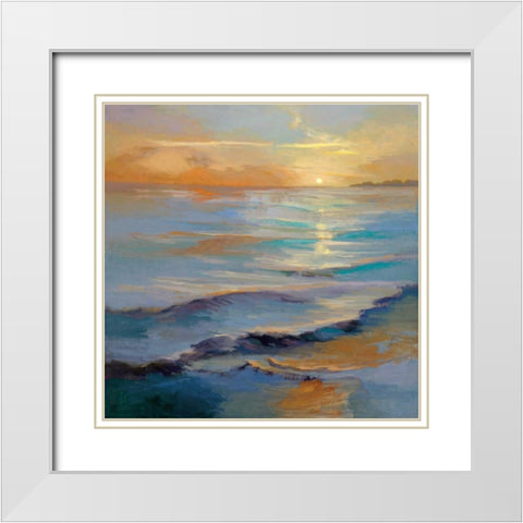 Ocean Overture White Modern Wood Framed Art Print with Double Matting by McMurry, Vicki