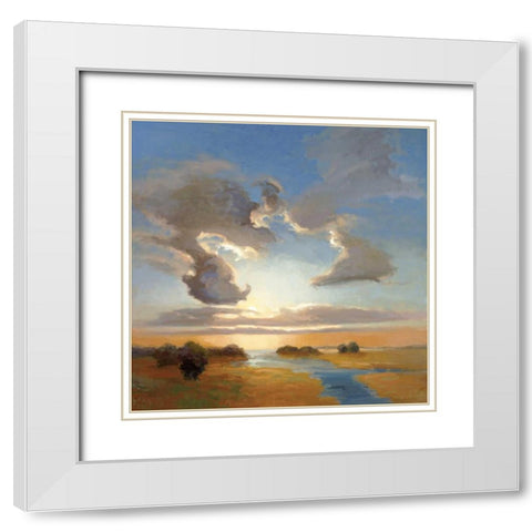 Yielding Light White Modern Wood Framed Art Print with Double Matting by McMurry, Vicki