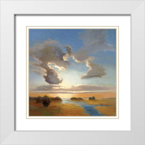 Yielding Light White Modern Wood Framed Art Print with Double Matting by McMurry, Vicki