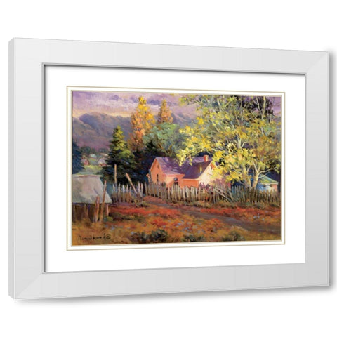 Rural Vista II White Modern Wood Framed Art Print with Double Matting by Lund, Nancy