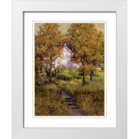 Rural Vista IV White Modern Wood Framed Art Print with Double Matting by Lund, Nancy