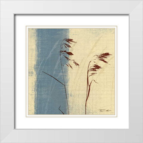 Dancing Grass I White Modern Wood Framed Art Print with Double Matting by Venter, Tandi