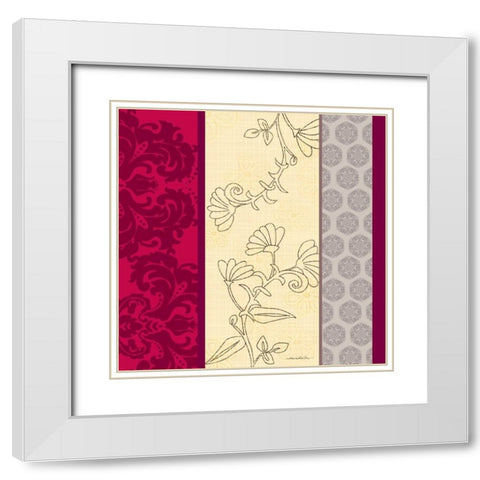 Think Pink I White Modern Wood Framed Art Print with Double Matting by Venter, Tandi