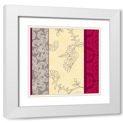 Think Pink II White Modern Wood Framed Art Print with Double Matting by Venter, Tandi