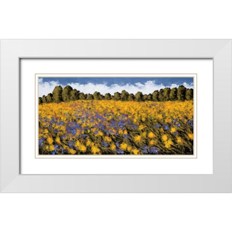 Fields of Gold White Modern Wood Framed Art Print with Double Matting by Leidenfrost, Wayne