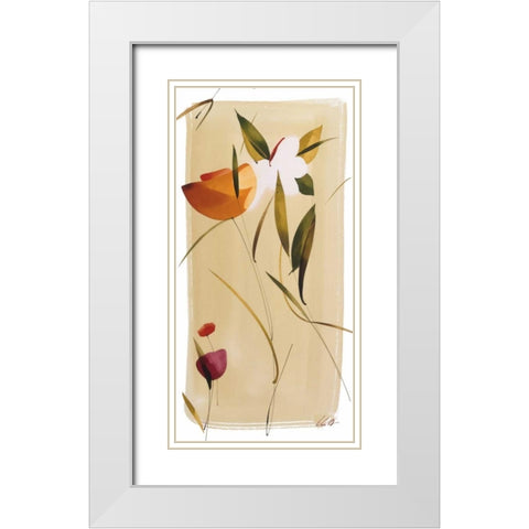 Color y Tu I White Modern Wood Framed Art Print with Double Matting by Abellan, Lola