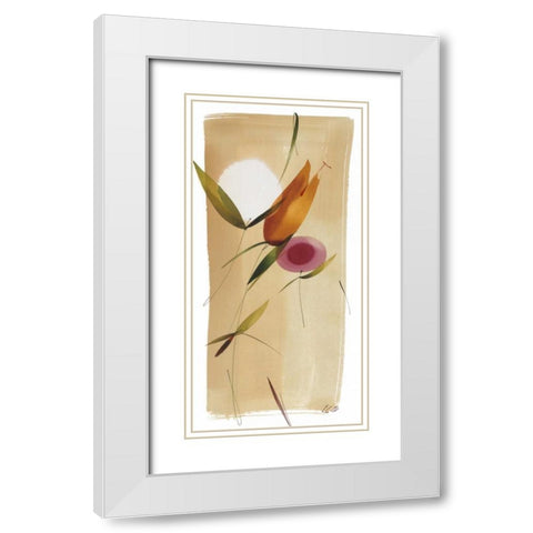Color y Tu II White Modern Wood Framed Art Print with Double Matting by Abellan, Lola